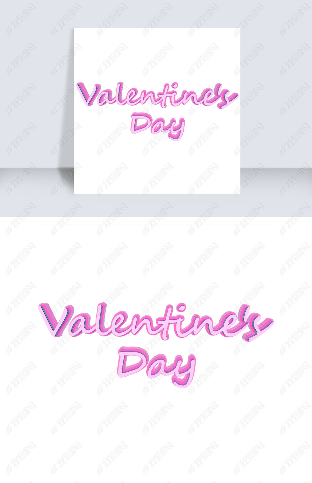 ˽Valentine's DayӢķɫC4D