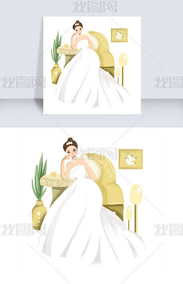 婚纱抠图素材_抠图小人情侣婚纱素材(3)