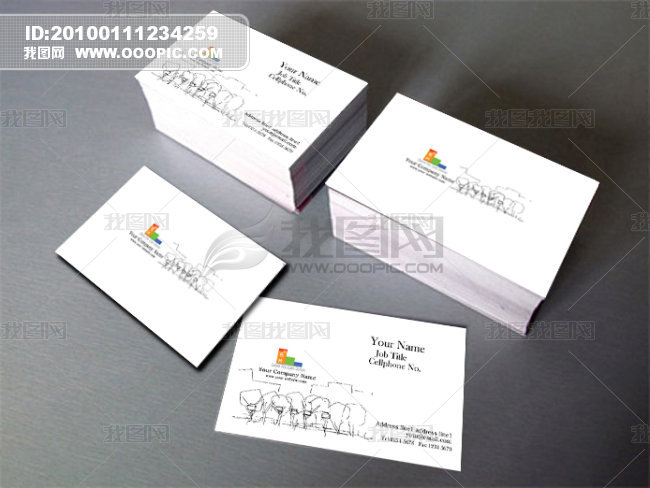 园林景观设计师经典绿篱简约名片园林景观v经典图片