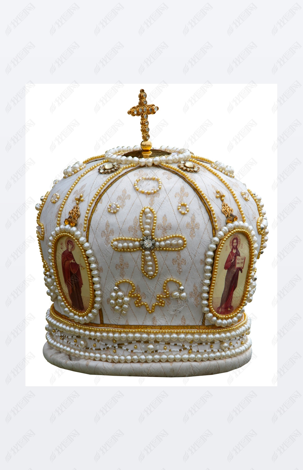 原创孤立的东正教主教的头盔版权可商用
