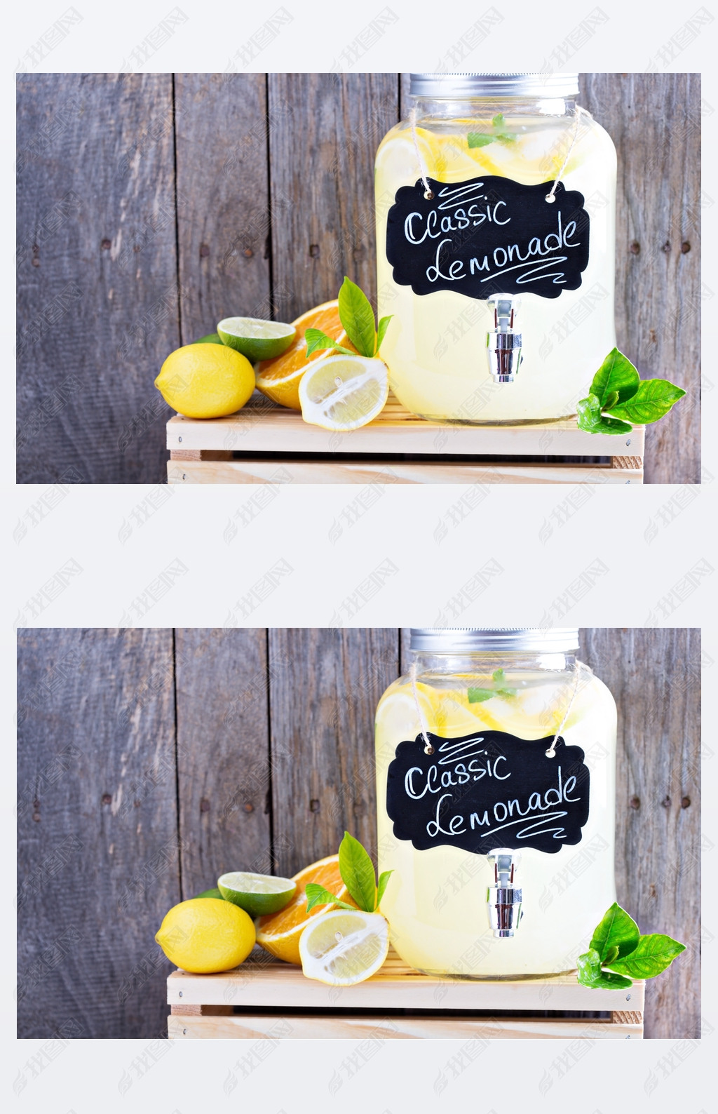 Homemade lemonade in beverage dispencer