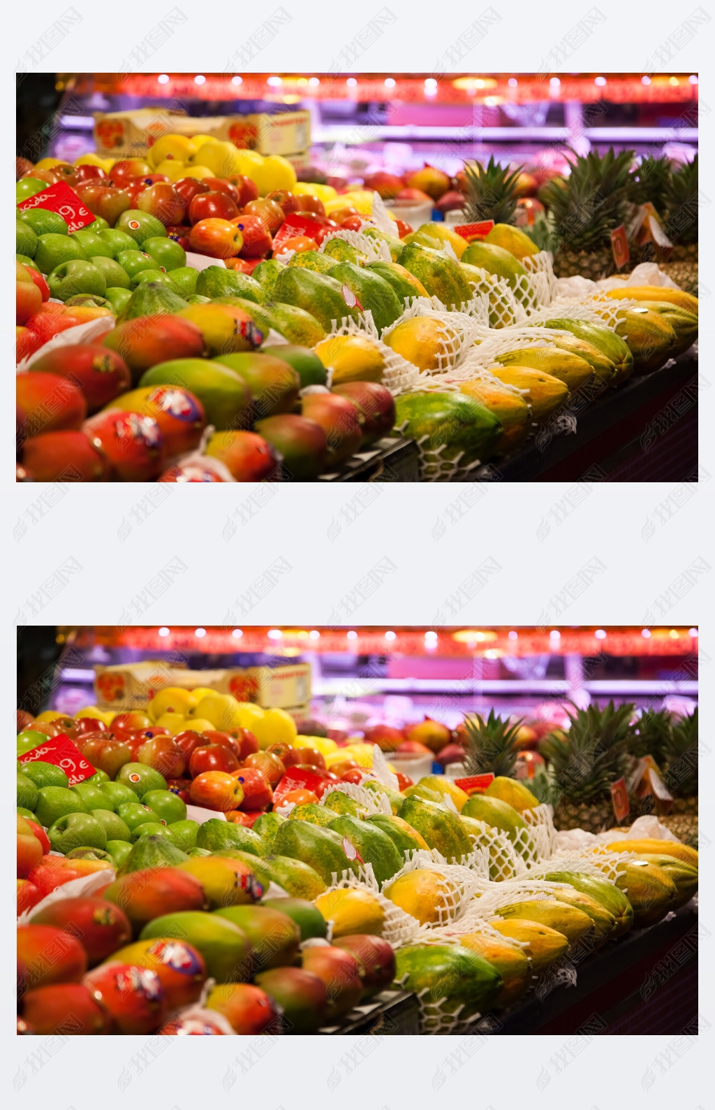 Fruits. World famous Barcelona market, Spain. 