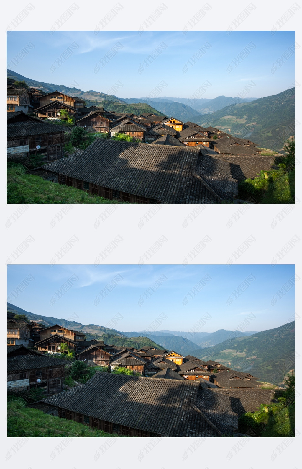 Zhuang ethnic minority village in Guangxi Province, China.