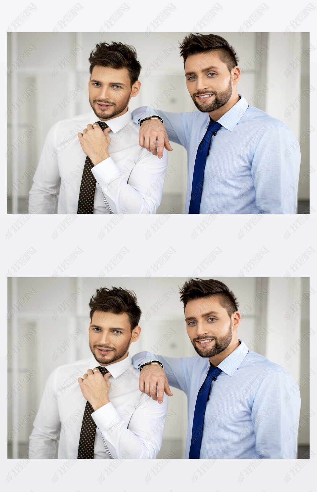 Two men fashion models posing