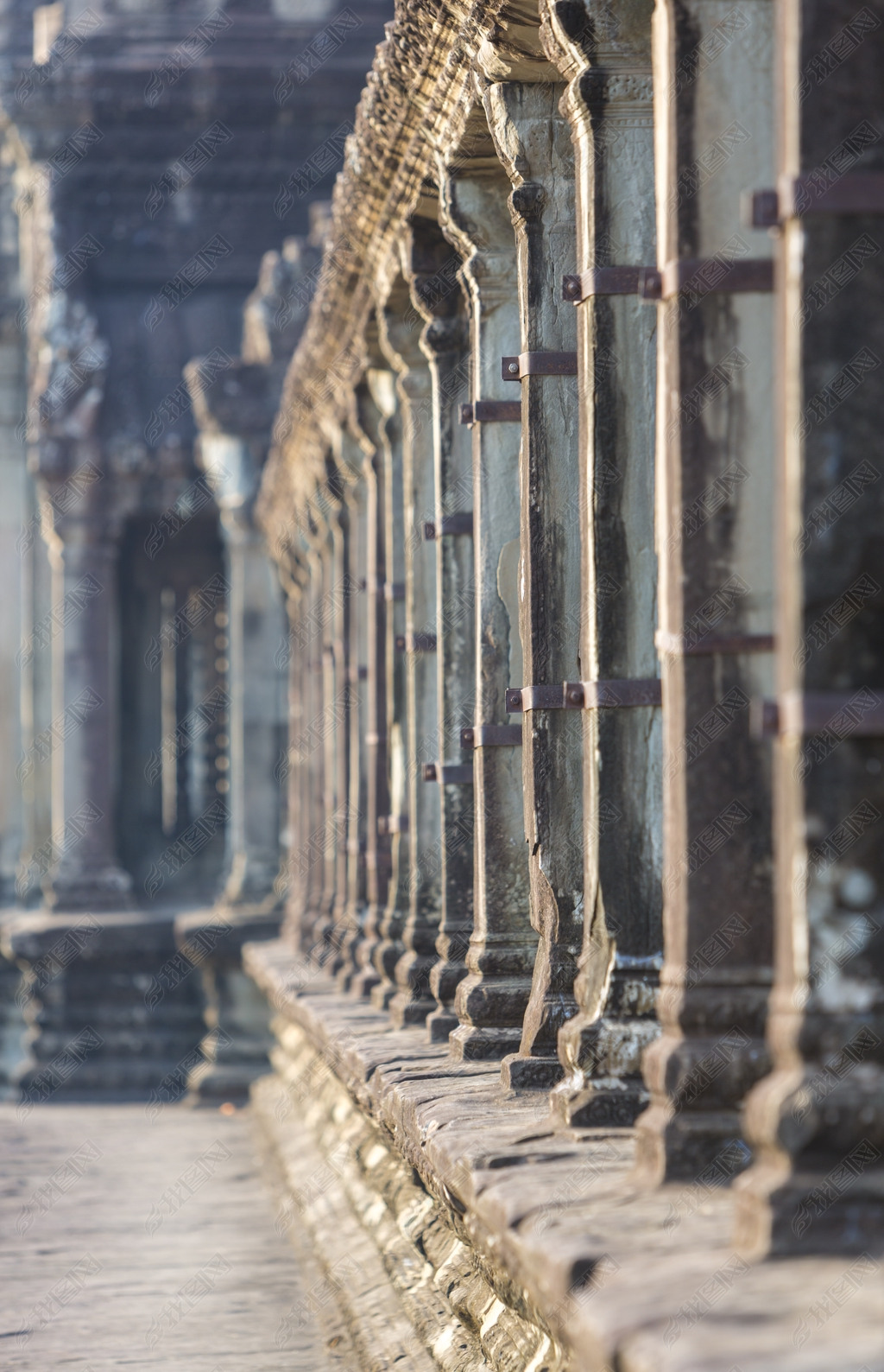 Angkor Wat temple Details with morning light, Cambodia