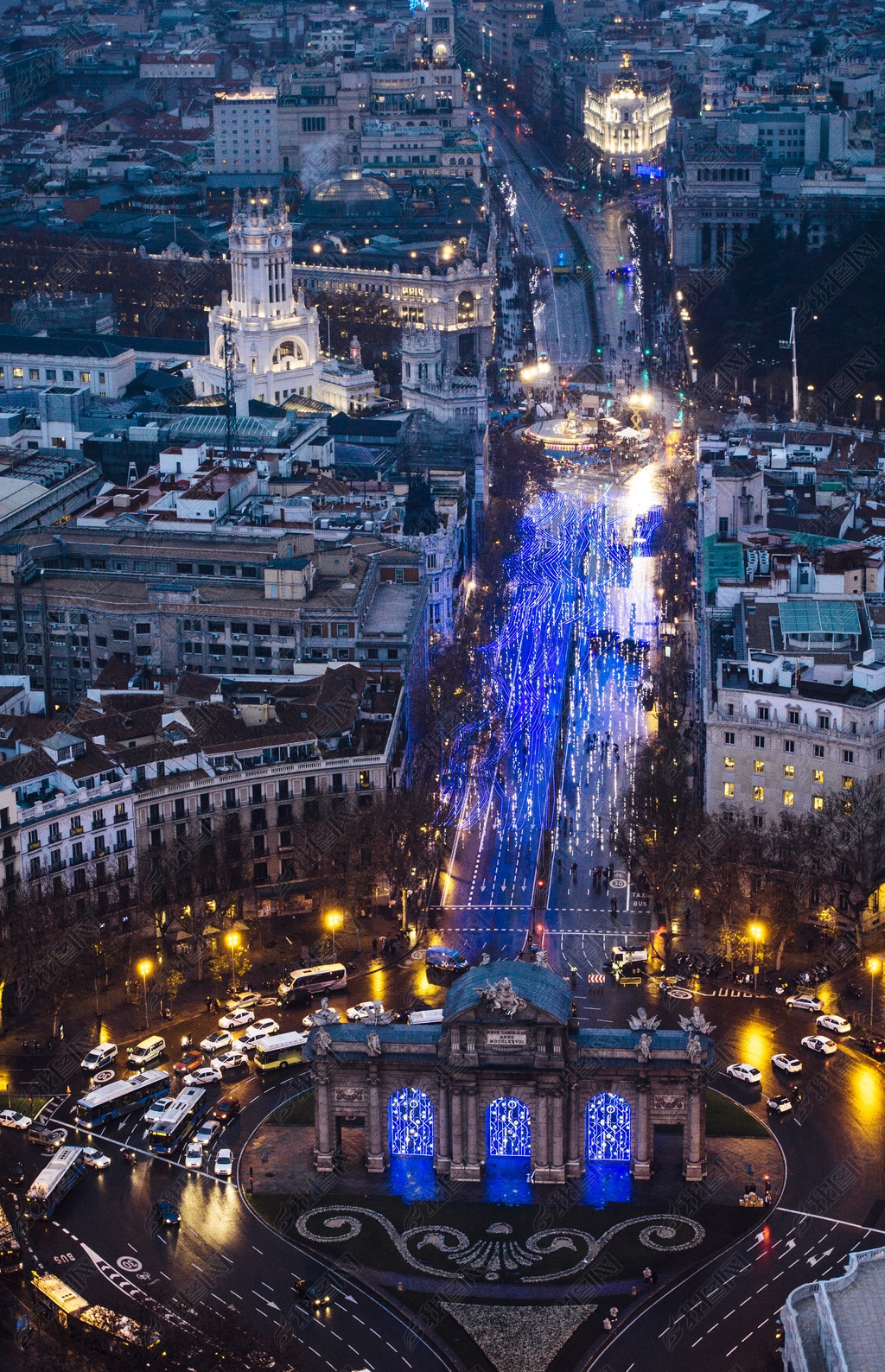 ̫ Alcala,Madrid,Spain-January,05,2018:Gate Ǳ Ga