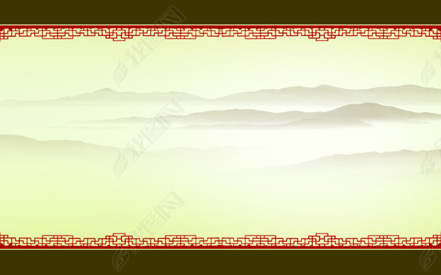 企业政府机关单位中国风水墨宣传栏展板背景设计