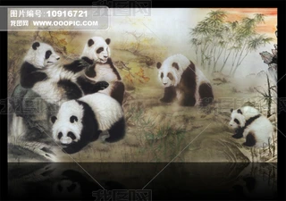 中国画熊猫简单水墨画专题模板-中国画熊猫简单水墨画图片素材下载-我图网