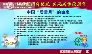 2014中国质量月安全生产宣传栏展板模板