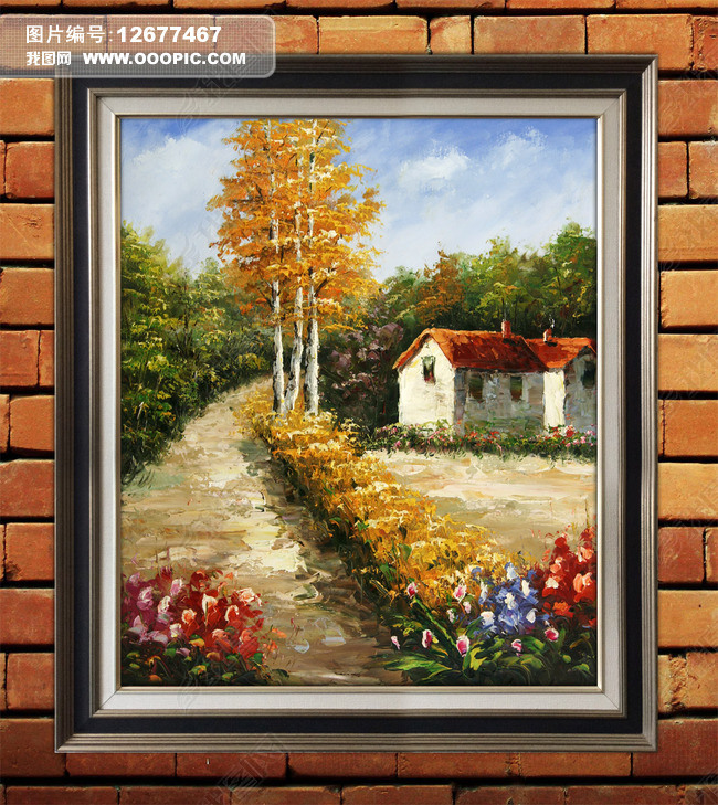 风景乡村油画作品下载-编号12677467-油画装饰画-我图网