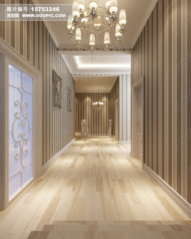 走廊3d模型含贴图源文件下载-编号15753246-客厅餐厅-我图网