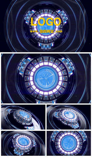 炫酷未来高科技企业logo演绎片头动态ppt模板