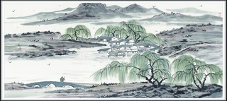 中国山水画 高清新中式山水画国画山水花鸟国画山水水墨下载-编号16652803