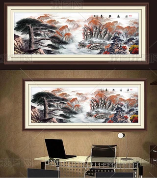 中国画迎客松图片专题模板-中国画迎客松图片图片素材下载-我图网