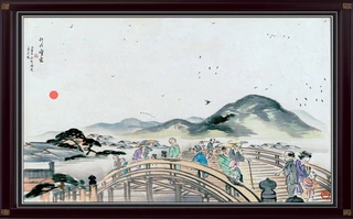 浮世绘日本山水画风景画水墨山水画下载-编号16876630-山水风景画