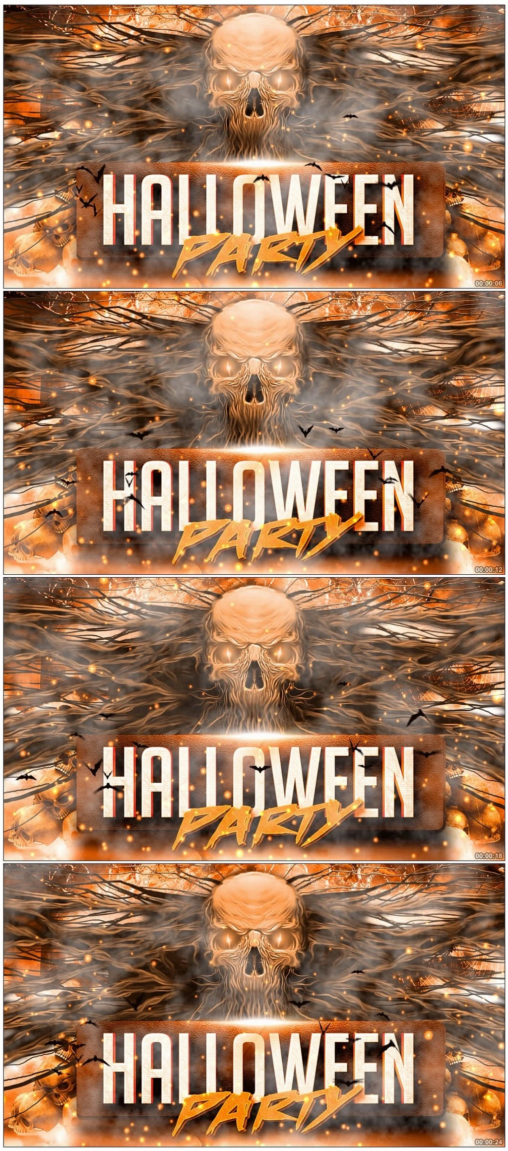 万圣节女巫恐怖片头动画视频类图片素材60张