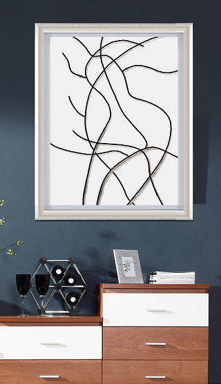 抽象画黑白简单线条手绘专题模板-抽象画黑白简单线条手绘图片素材