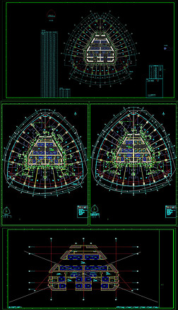 CAD250ײĻǽ˫ҵ칫ۺ彨ʩͼ