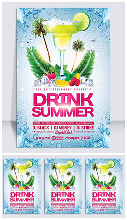 SUMMERDRINKSFlyerTemplatePSDʽŷ