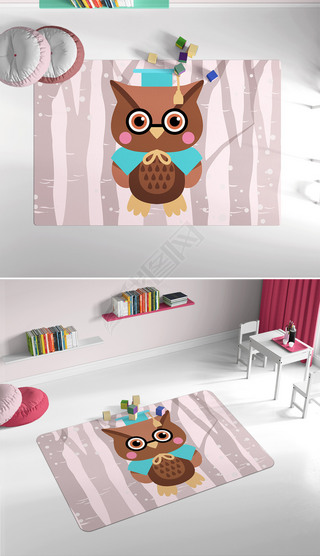 猫头鹰博士雪景森林