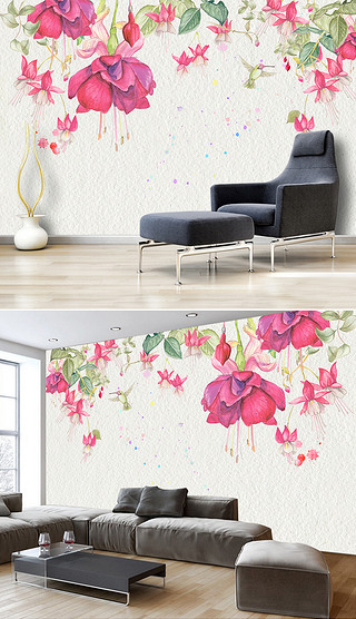 背景墙清新复古花墙专题模板-背景墙清新复古花墙图片素材下载-我图网