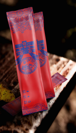 通用年轻人餐饮业vi手撕筷子套平面展开图