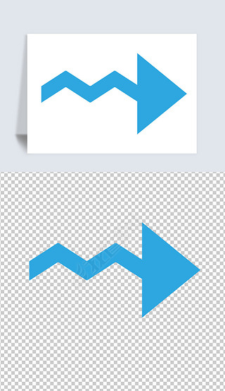 高清矢量立体手绘箭头上升箭头符号免抠png素材