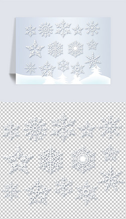 冬天圣诞节雪花图标素材png免扣元素卡通雪花