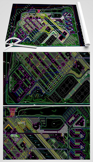 校园湖面设计平面图全屋定制cad图纸|某校园景观规划cad平面图