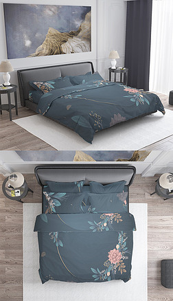 家居四件套床单被套枕头图案设计