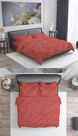 家居四件套床单被套枕头图案设计