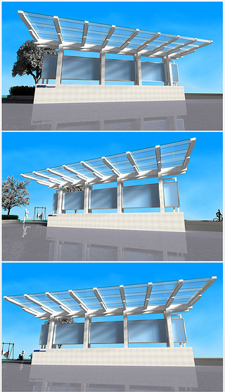 防雨防风廊架户外异型宣传栏
