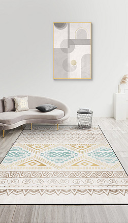 北欧简约小清新现代几何摩洛哥客厅卧室地毯