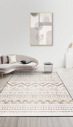 北欧简约抽象创意几何花纹摩洛哥客厅地毯