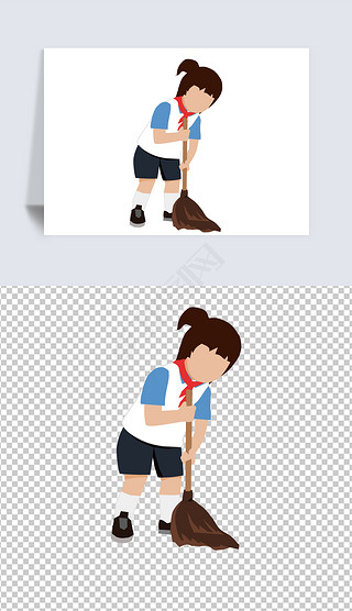 热爱劳动的卡通人物形象设计图片简笔画png免抠素材