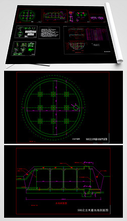 ũ幩ˮ500ˮعCADʩͼ