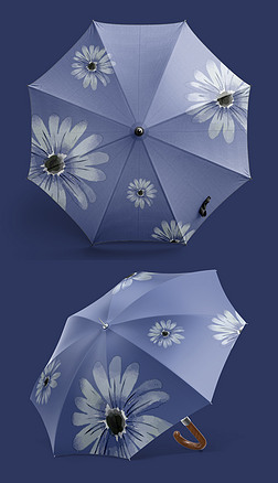 时尚紫色植物图案雨伞太阳伞遮阳伞图案