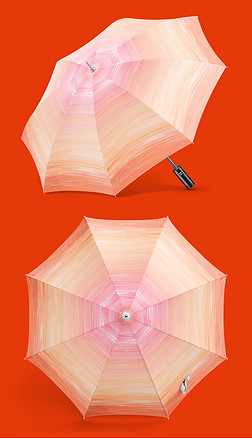 时尚清新INS风手绘水彩平铺背景雨伞图案印花