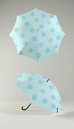 时尚清新现代简约花朵雨伞太阳伞