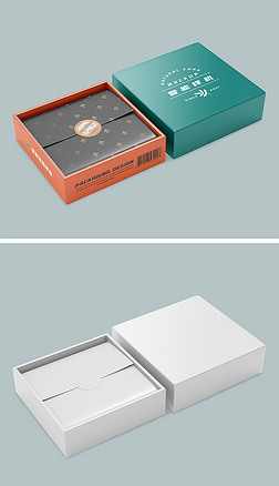 高端服饰化妆品产品礼盒纸盒包装样机