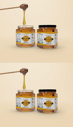 精品高端蜂蜜包装贴图设计