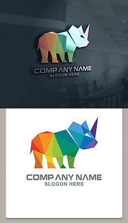 彩色犀牛logo