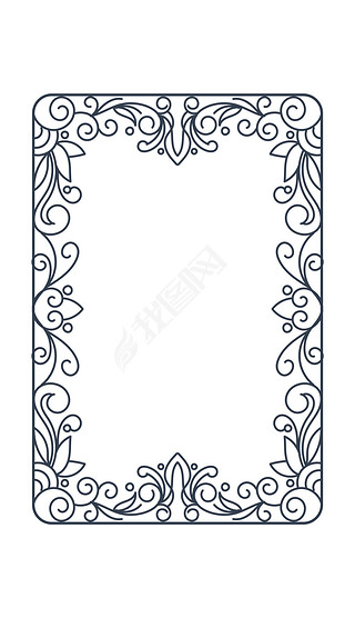 欧式古典花纹花边卡片图案证书邀请函边框