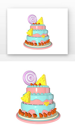 生日蛋糕棒棒糖奶酪蛋糕