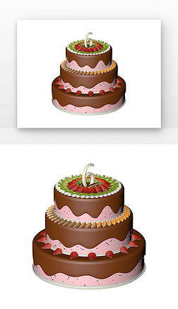 C4D生日蛋糕元素3D建模