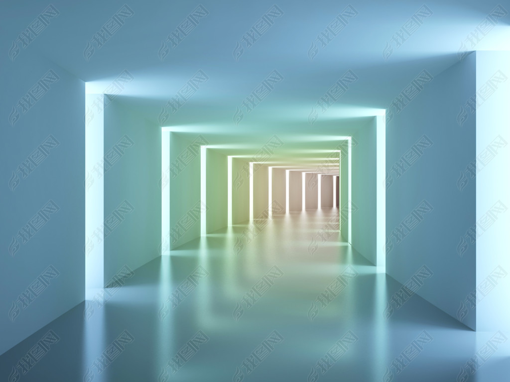 Tom colorfull korridor. abstrakt interi?r