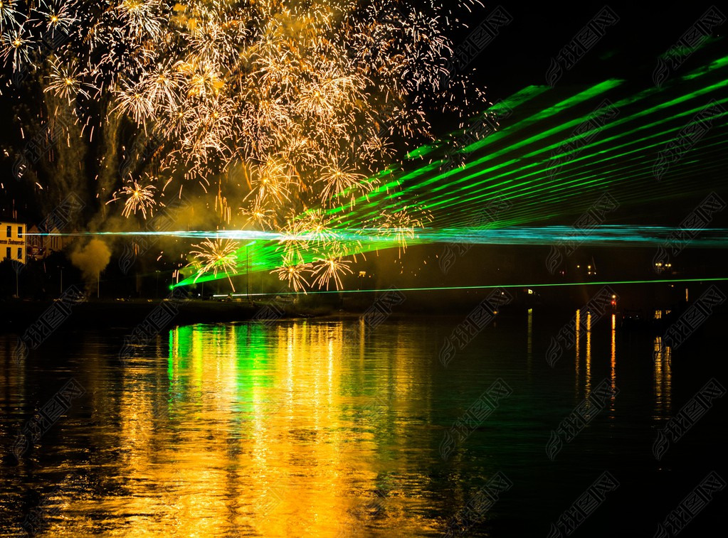 Laser Weser Bodenwerder Lichterfest