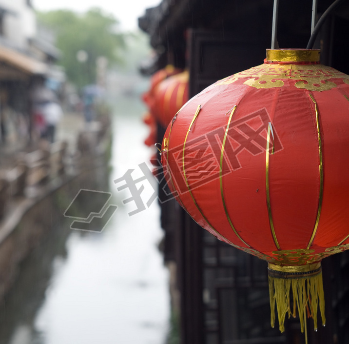 Chinese lantern in Zhouzhuang, China