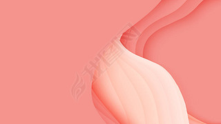 矢量3D抽象背景与剪纸形状.色彩艳丽的粉色雕刻艺术。造纸业的Antelope峡谷景观与渐变的色彩。商业展示的最低限度设计，传单