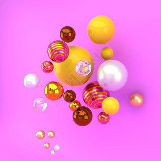 Creative Balls Background 3d illustration.